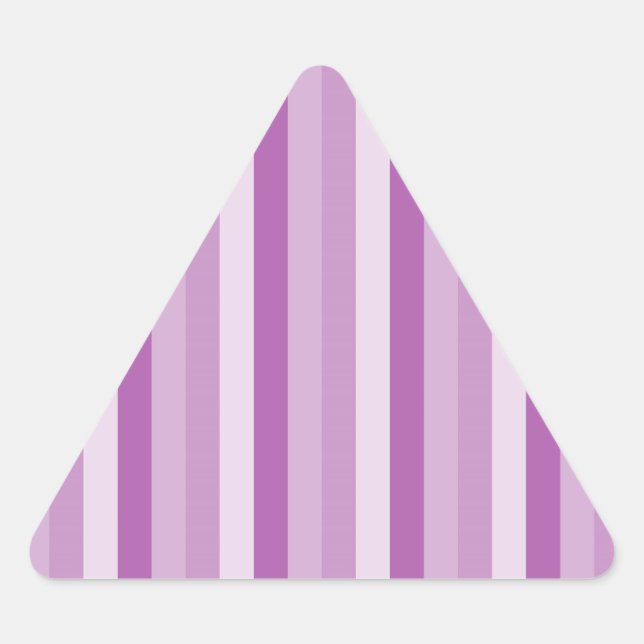 Adesivo Triangular Padrão de design de listras roxas (Frente)