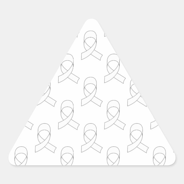 Adesivo Triangular Padrão de fita branca (Frente)