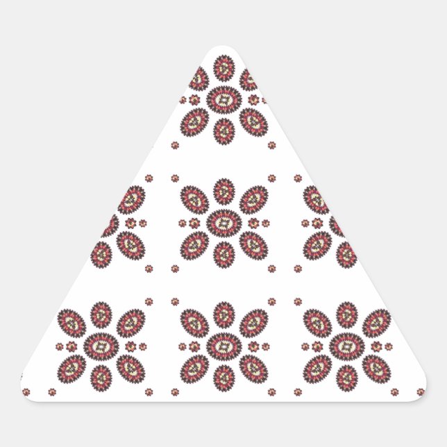 Adesivo Triangular Padrão de Flor Mandala (Frente)