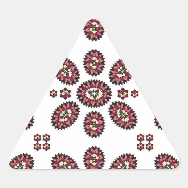Adesivo Triangular Padrão de Flor Mandala (Frente)