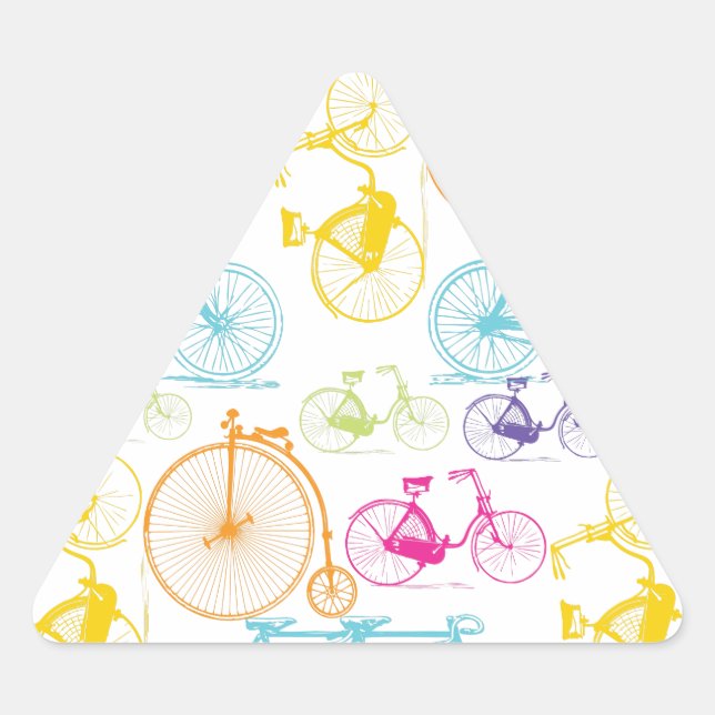 Adesivo Triangular Padrão de Neon de Cor Brilhante de Bicicleta Moder (Frente)