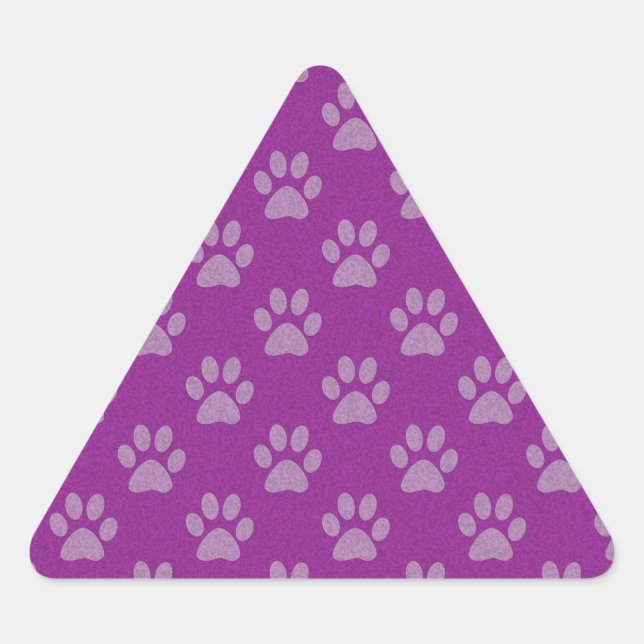 Adesivo Triangular Padrão de papoilas roxas (Frente)