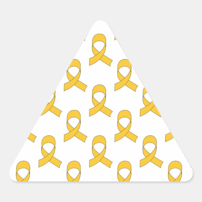 Adesivo Triangular Padrão Dourado de fita (Frente)