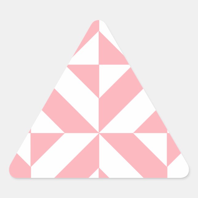 Adesivo Triangular Padrão Geométrico de Deco Cube, de Melão Rosa (Frente)