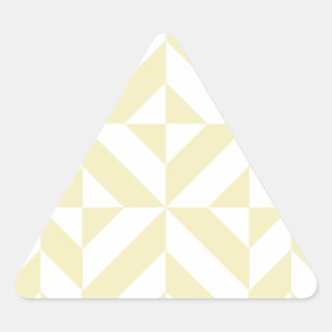 Adesivo Triangular Padrão geométrico Dourado pálido do cubo deco