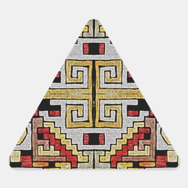Adesivo Triangular Padrão Geométrico Tribal/Étnico (Frente)