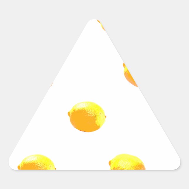 Adesivo Triangular padrão limão versão 1 (Frente)