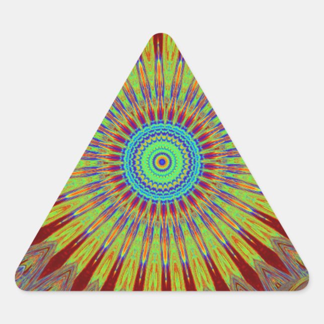 Adesivo Triangular Padrão tribal africano de tapetes iranianos.jpg (Frente)