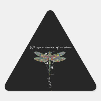Adesivo Triangular Palavras Sussuras De Dragão De Brocade Sabedoria