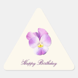 Adesivo Triangular Pansy aquarela