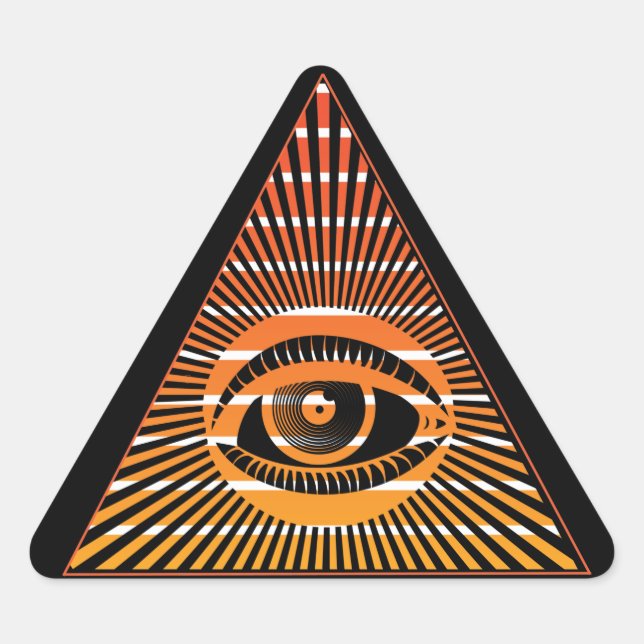 Adesivo Triangular Paranormal Olho que Tudo Vê da Providência Espirit (Frente)
