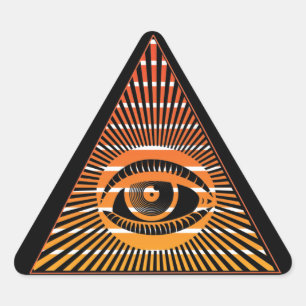 Adesivo Triangular Paranormal Olho que Tudo Vê da Providência Espirit