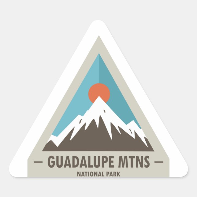 Adesivo Triangular Parque Nacional das Montanhas Guadalupe (Frente)