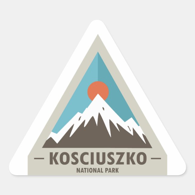 Adesivo Triangular Parque Nacional de Kosciuszko (Frente)