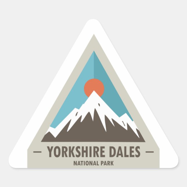 Adesivo Triangular Parque Nacional Yorkshire Dales (Frente)