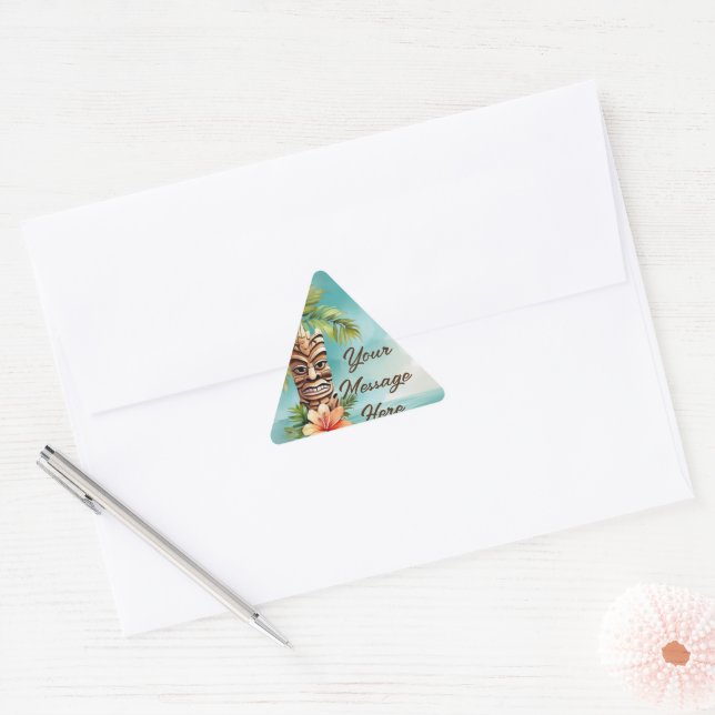 Adesivo Triangular Partido Tropical Tiki (Envelope)