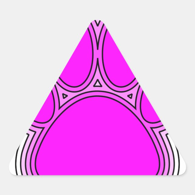 Adesivo Triangular Pata De Cachorro A Rosa Com Descrições (Frente)