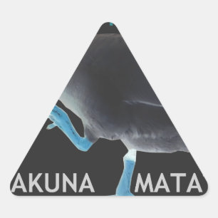 Adesivo Triangular Pato com eu acordei como este texto do & Hakuna Ma