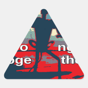 Adesivo Triangular Patriótica Capacitando a Mudança dos EUA, Fortalec