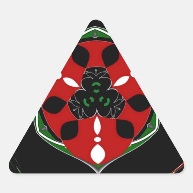 Adesivo Triangular "Peace: with Shield Emblem" Art Impressão (Frente)