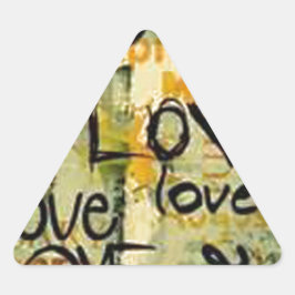 Adesivo Triangular Pegue Um Pequeno Grafite De Amor