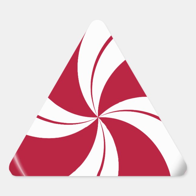 Adesivo Triangular Peppermint Swirl Stripe Candy (Frente)