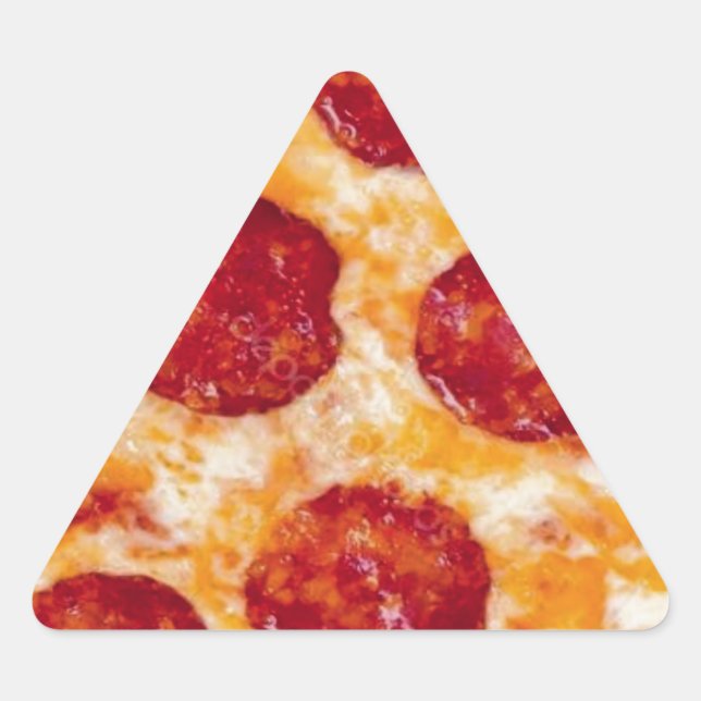 Adesivo Triangular Pepperoni Pizza Hot e Yummy! (Frente)