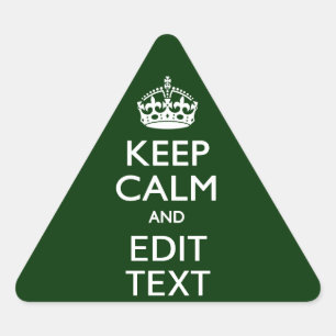Adesivo Triangular Personalizado mantenha a calma e o seu texto