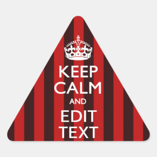 Adesivo Triangular Personalizado mantenha a calma seu texto em
