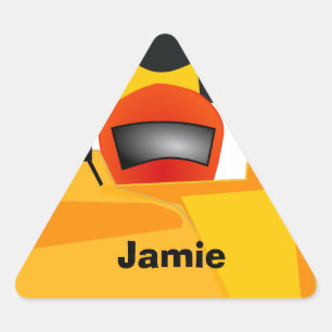 Adesivo Triangular Personalizar Presentes de Festa de aniversário de 