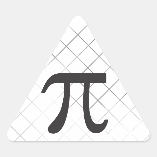 Adesivo Triangular Pi Day - Símbolo Pi (Frente)