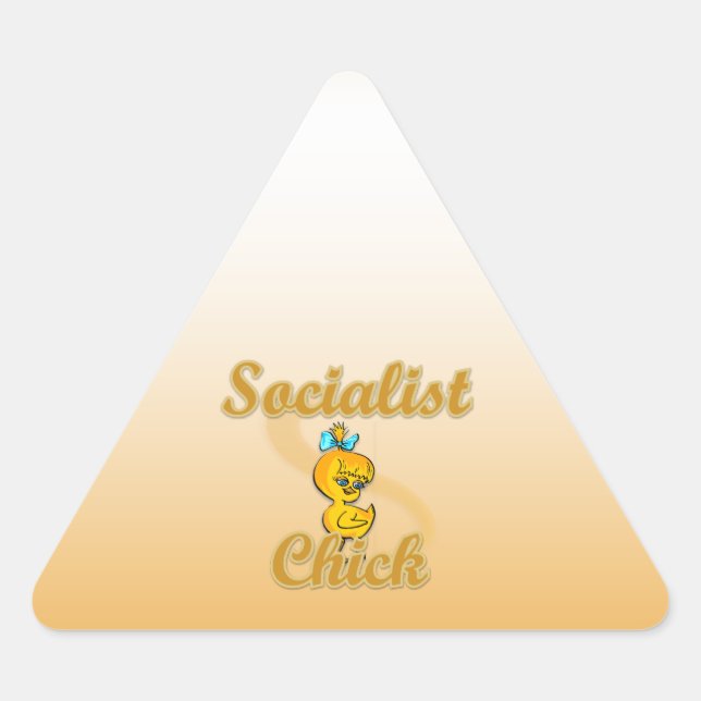 Adesivo Triangular Pintinho socialista (Frente)