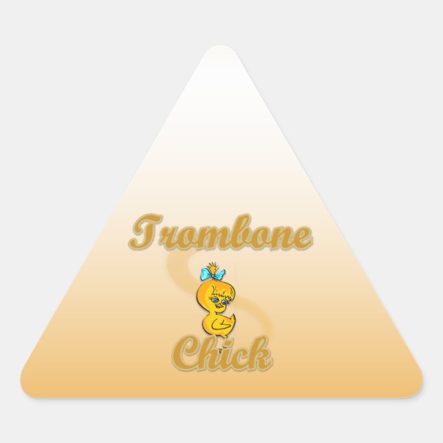 Adesivo Triangular Pintinho Trombone (Frente)