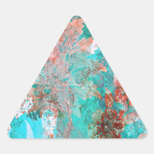 Adesivo Triangular Pintura floral