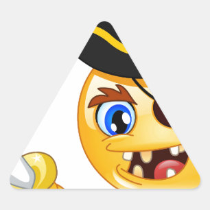 Adesivo Triangular pirata emoji