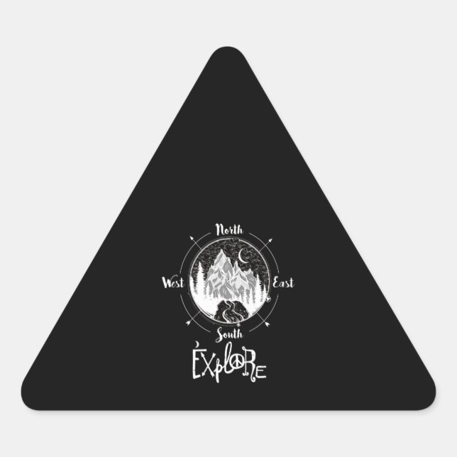 Adesivo Triangular Pista de caminhada | Explicação de Compass de Cami (Frente)