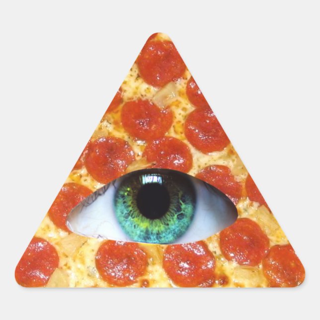 Adesivo Triangular Pizza Illuminati (Frente)