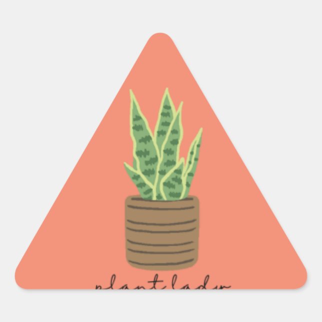 Adesivo Triangular Plant Lady Sticker (Frente)