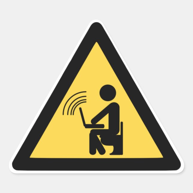 Adesivo Triangular Ponto de conexão sem fio wifi! (Frente)