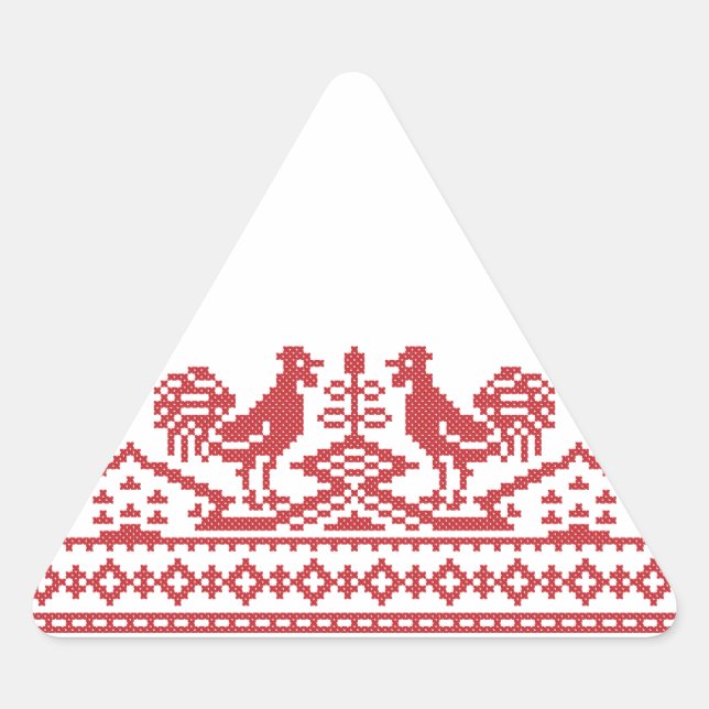 Adesivo Triangular Ponto transversal do Red Rooster (Frente)