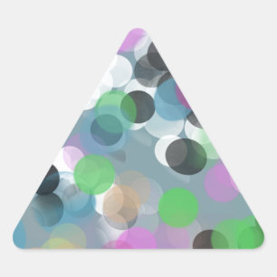 Adesivo Triangular Pontos coloridos de Bokeh dos confetes