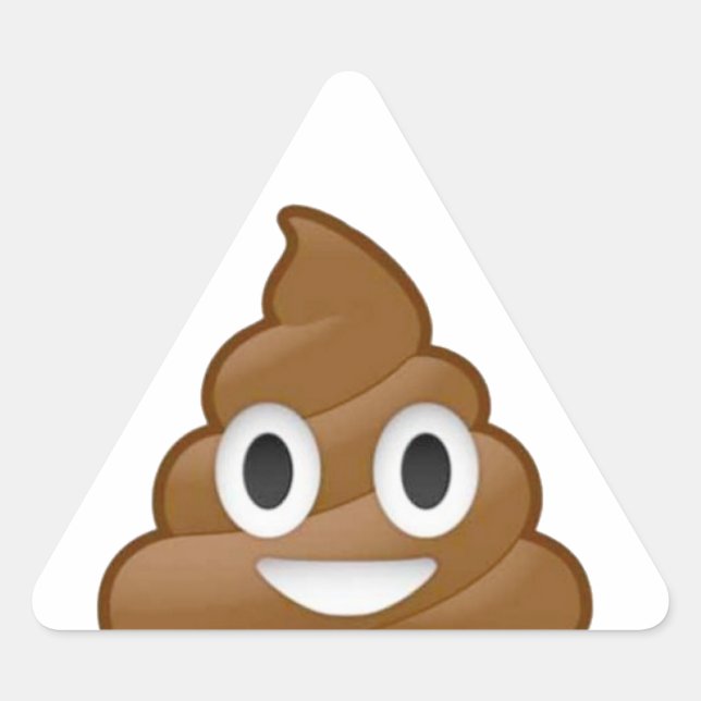 Adesivo Triangular Poop emoji (Frente)