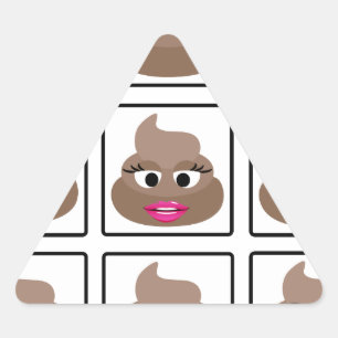 Adesivo Triangular Poop Muitos Rostos