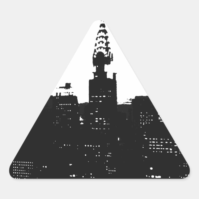 Adesivo Triangular Pop Art New York Silhouette (Frente)
