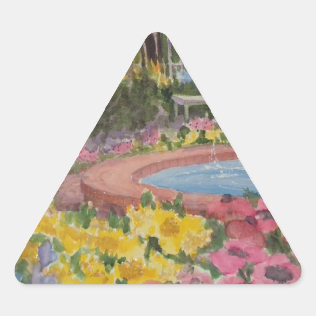 Adesivo Triangular Poppies de Jardim do Prescott Park Portsmouth NH (Frente)