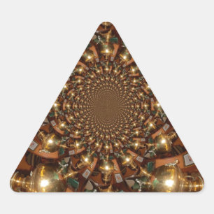 Adesivo Triangular Prata e Dourado