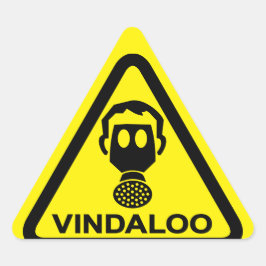 Adesivo Triangular Precaução Vindaloo Tóxico Cheira Cheira Pentes Eng