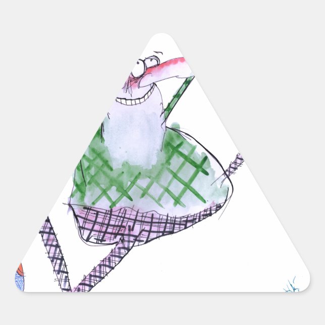 Adesivo Triangular presente de golfe, tony fernandes (Frente)