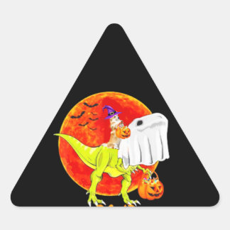 Adesivo Triangular Presente no cão | Rastreio de truque para hallowee
