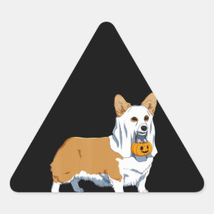 Adesivo Triangular Presente para cães Cão-De-Bomba Dia de as Bruxa